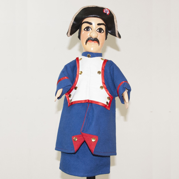 Marionnette Gendarme Artisanal en bois – Vieux Lyon Souvenirs