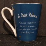 Mug Conique Petit Prince - "On ne voit bien qu'avec le cœur, l'essentiel est invisible pour les yeux"